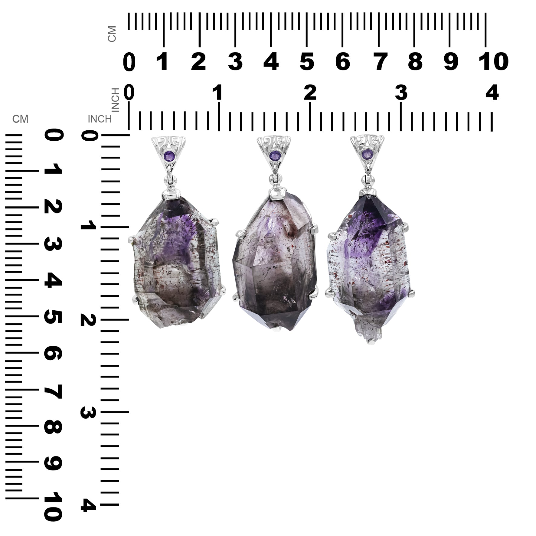 Shangaan Amethyst Crystal Pendant with Filigree Bale