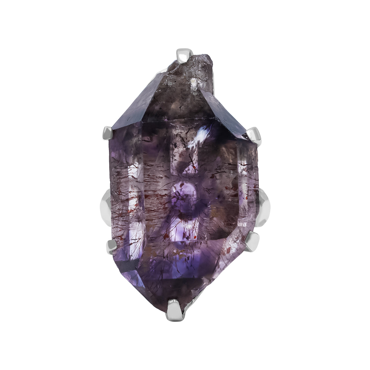 Shangaan Amethyst Crystal Cast Prong Set Ring