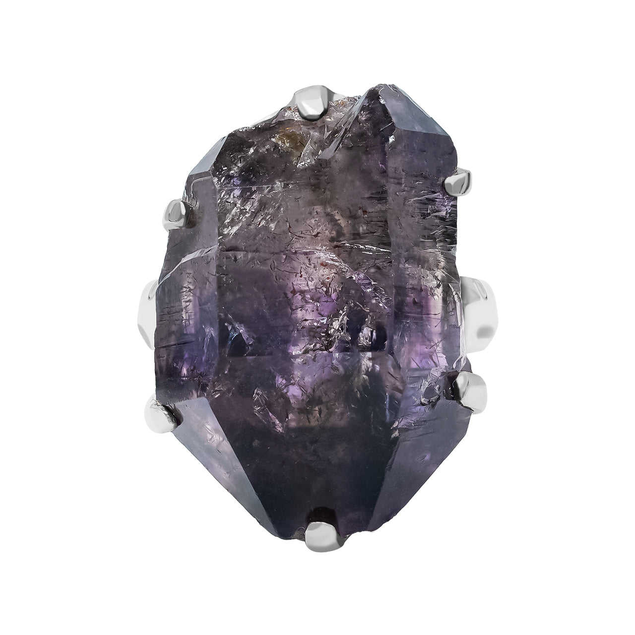 Shangaan Amethyst Crystal Cast Prong Set Ring