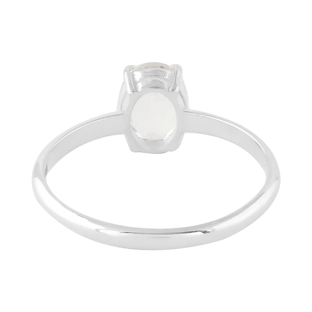 Danburite Oval Faceted Prong Set Ring