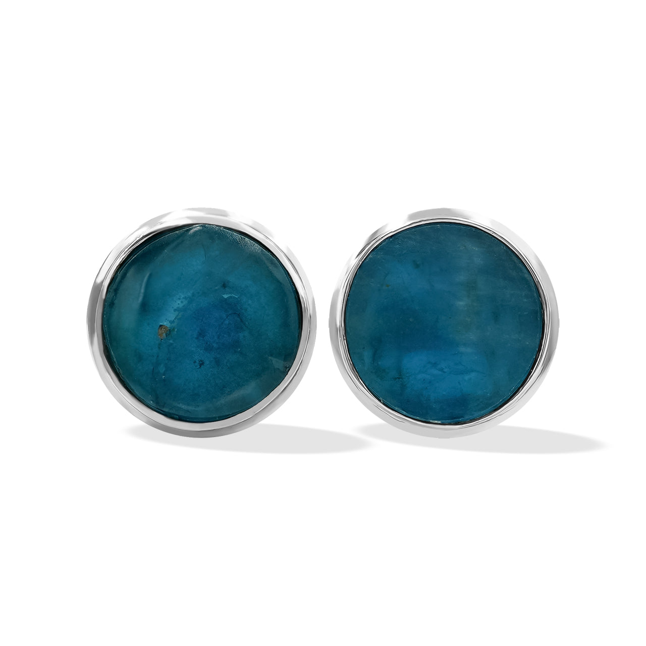 Blue Apatite Post Earrings 8mm