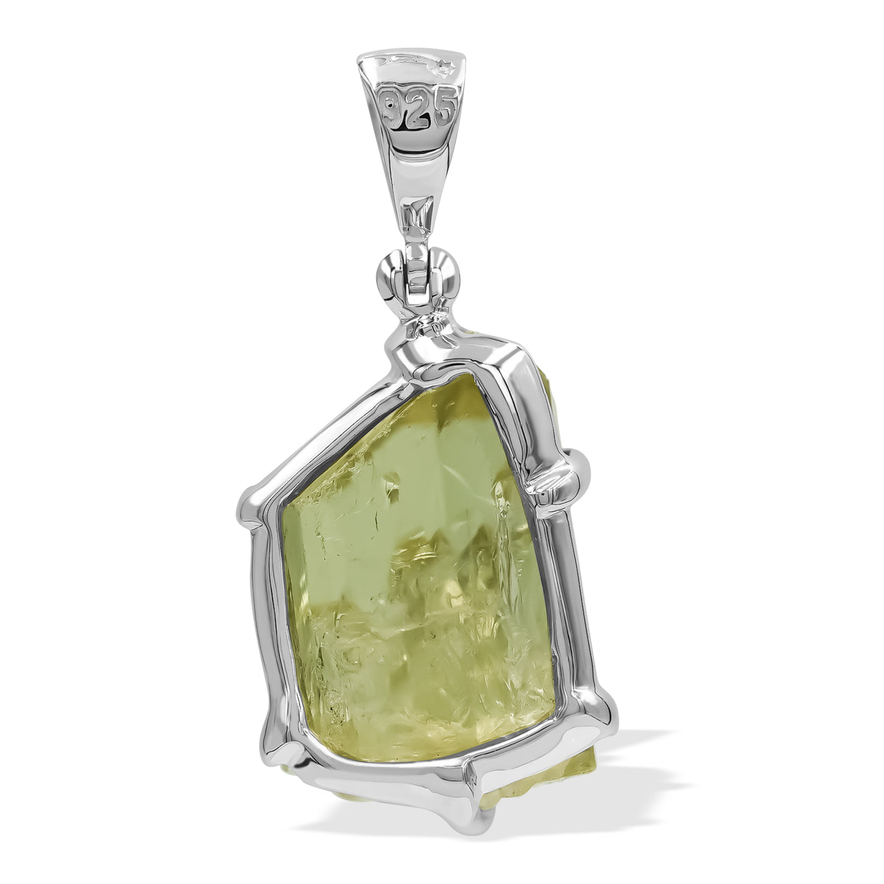 Green Apatite Prong Set Pendant