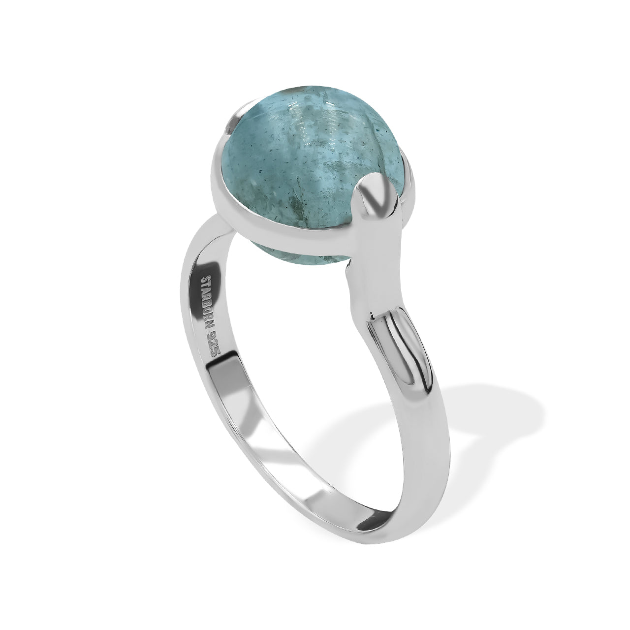 Aquamarine  Sphere Ring