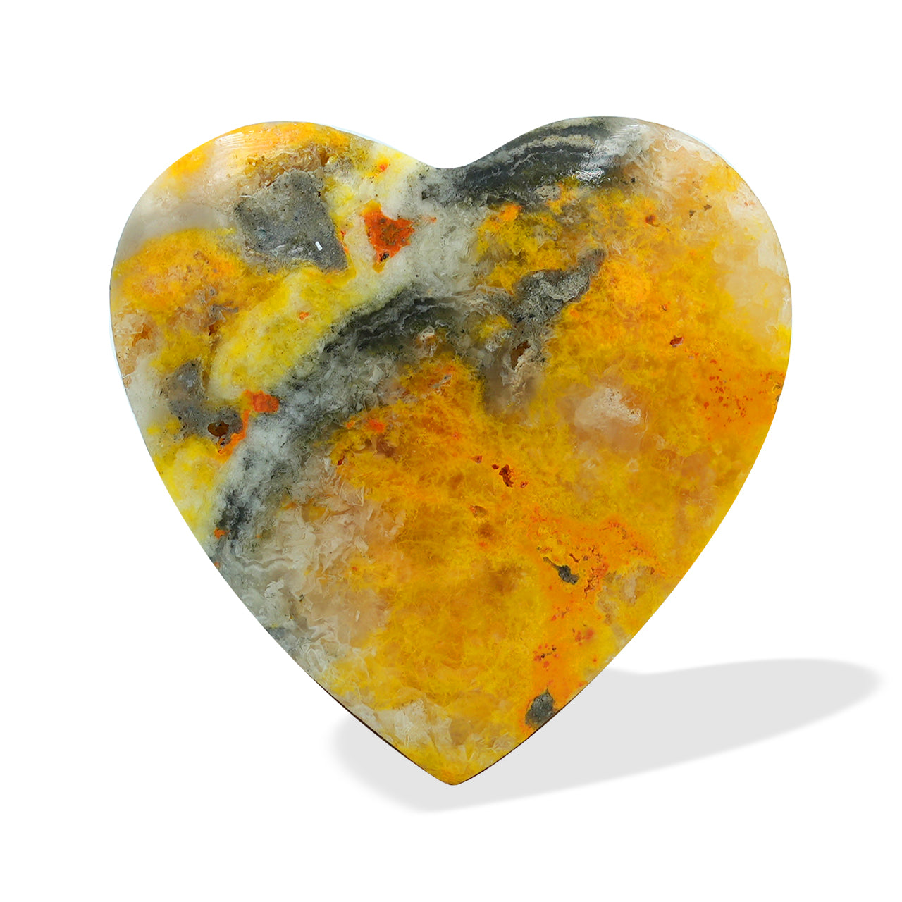 The Bumblebee Jasper Heart Cabochon 20mm - 1 piece