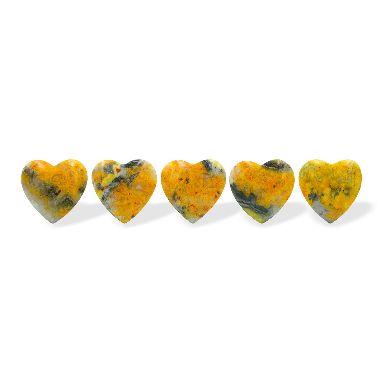 The Bumblebee Jasper Heart Cabochon 20mm - 1 piece