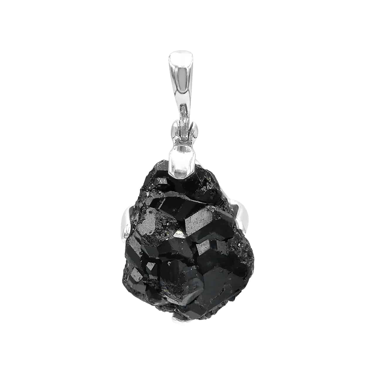 Captivating Black Garnet Crystal Pendant 1.2" Tall