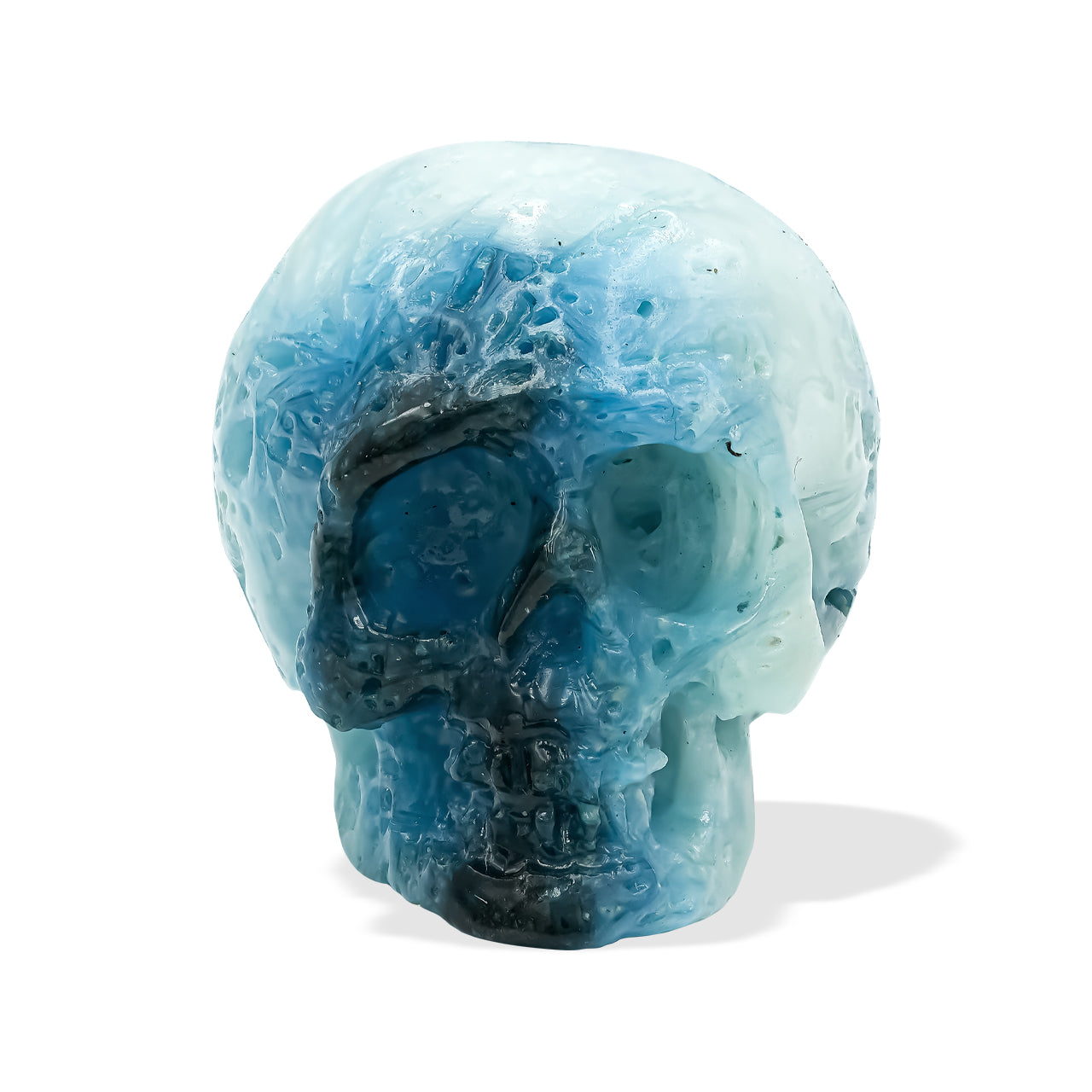 Blue Ice Skull Carving