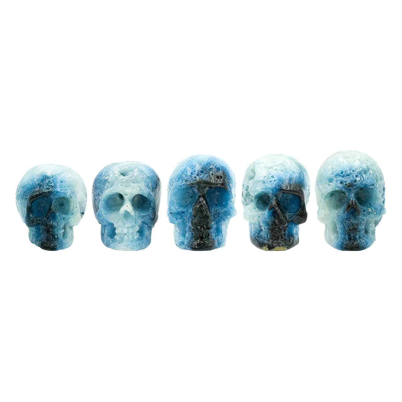 Blue Ice Skull Carving