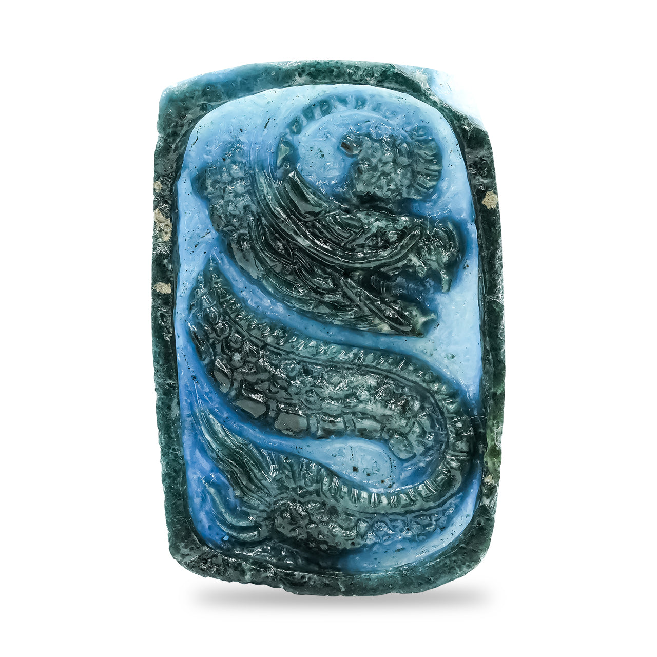 Blue Ice Dragon Carving