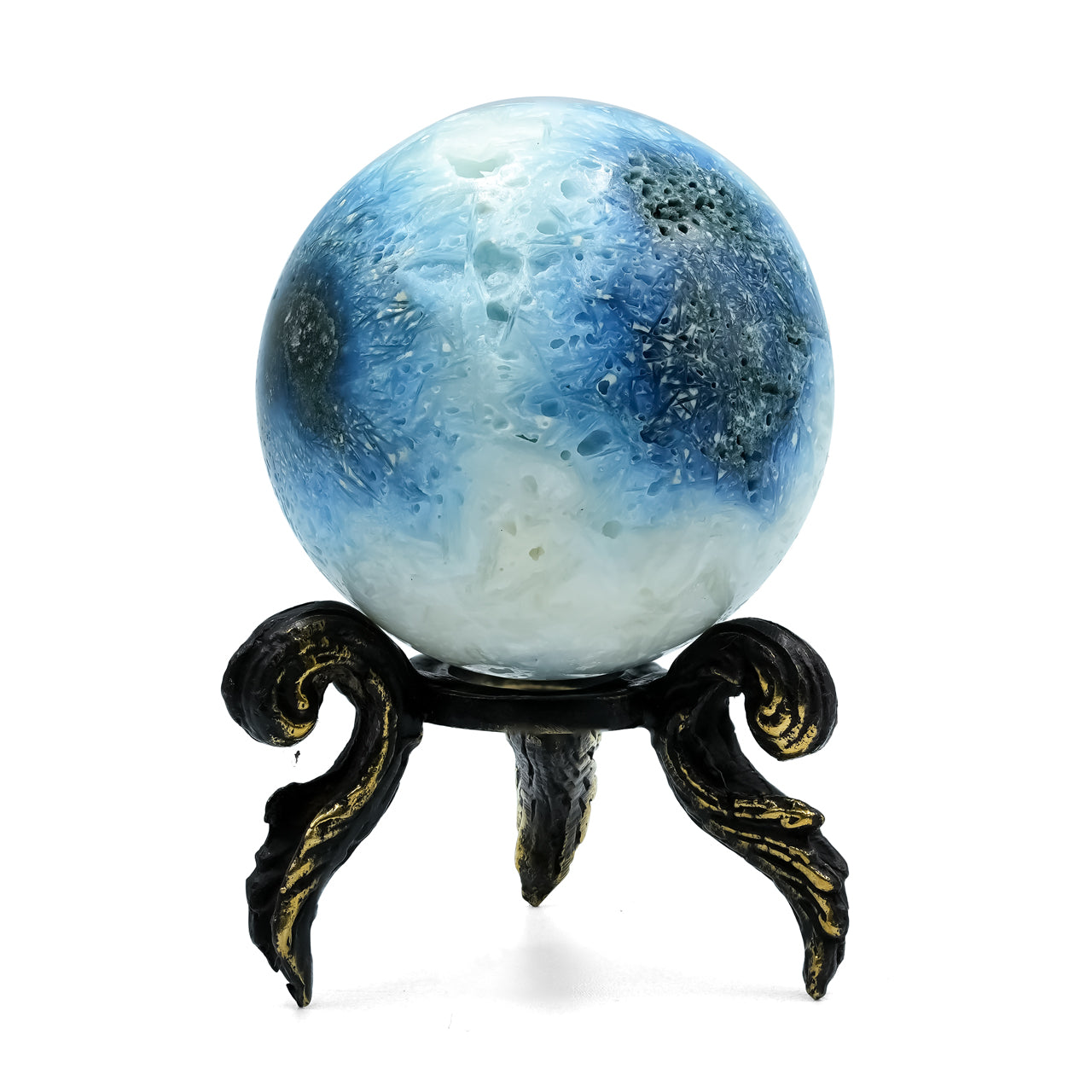 Blue Ice Sphere Display - Medium