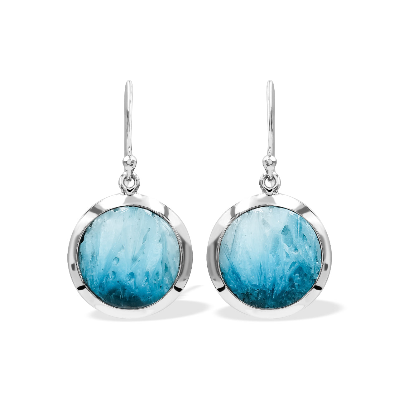 Blue Ice Medallion Style Earring