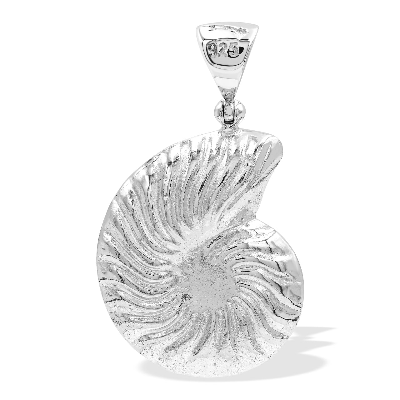 Nautilus with Brucite inlay Pendant