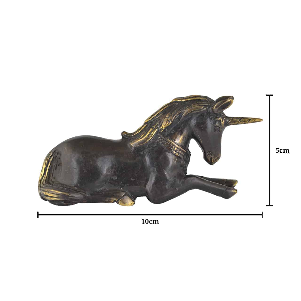 Little Unicorn Brass Statue