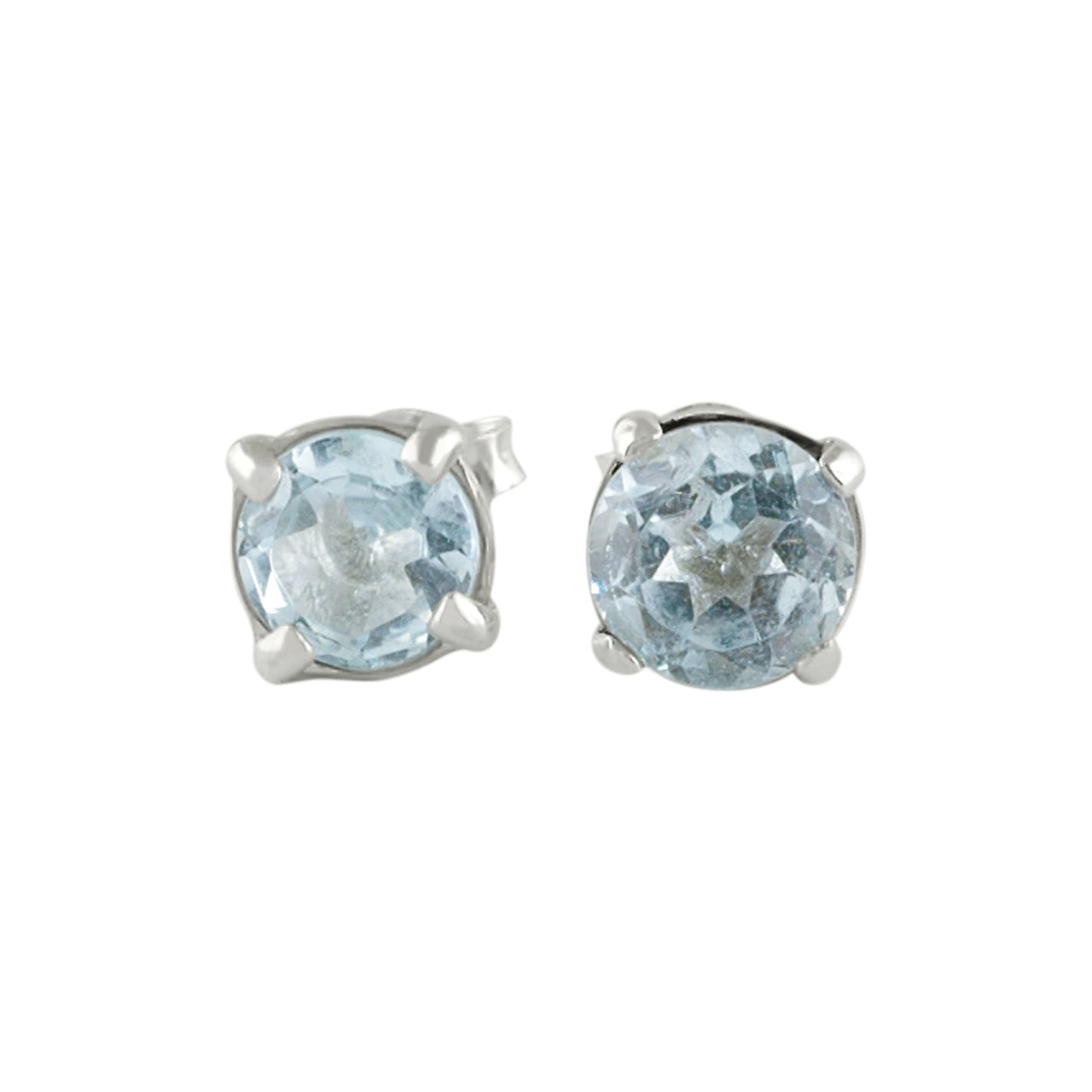 Blue Topaz Post Style Earrings