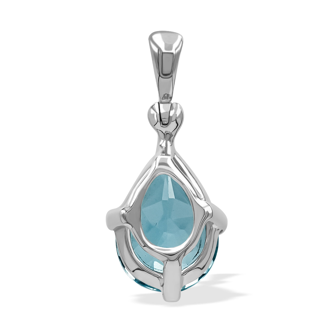 Blue Topaz Pear-Shape Pendant