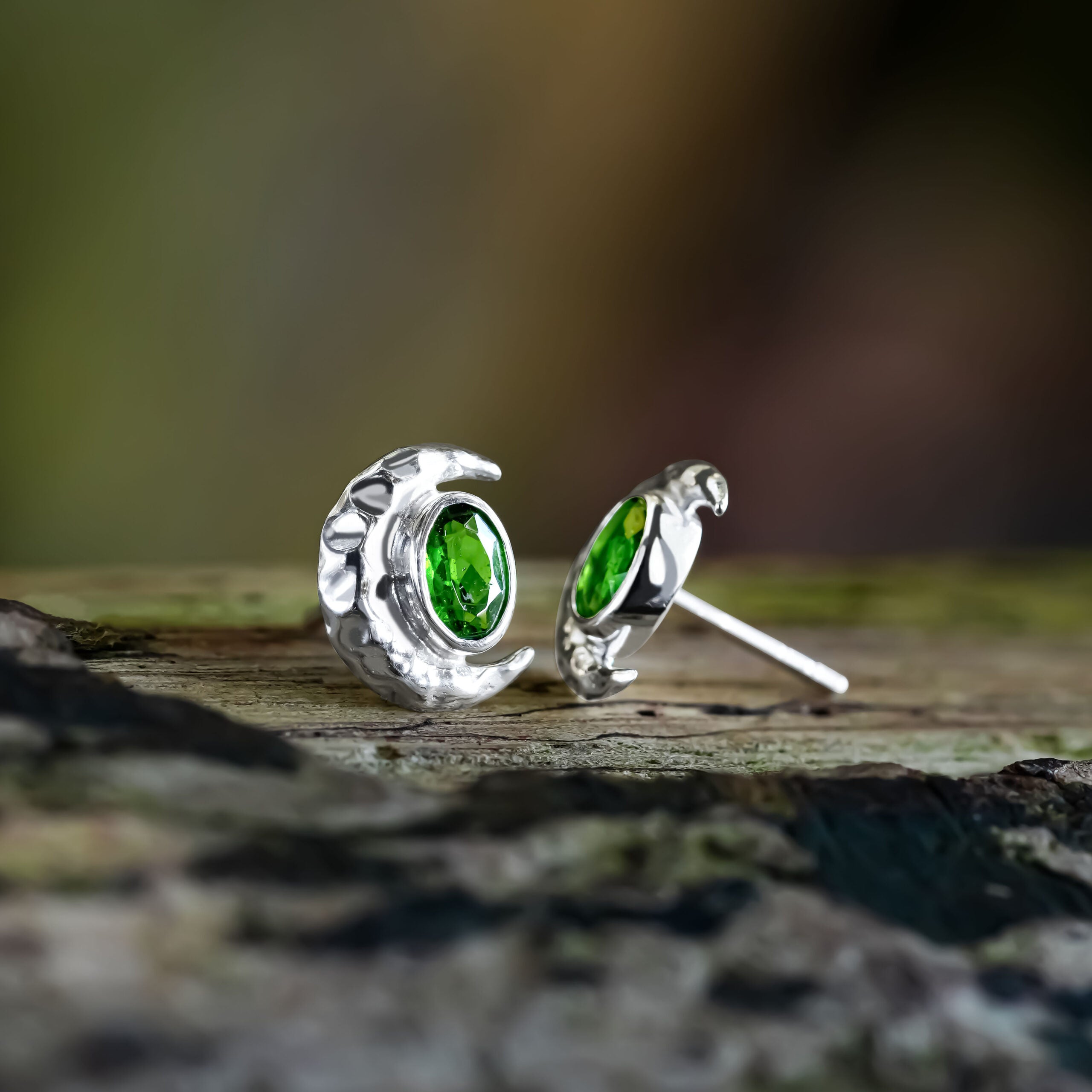 Chrome Diopside Post Earrings