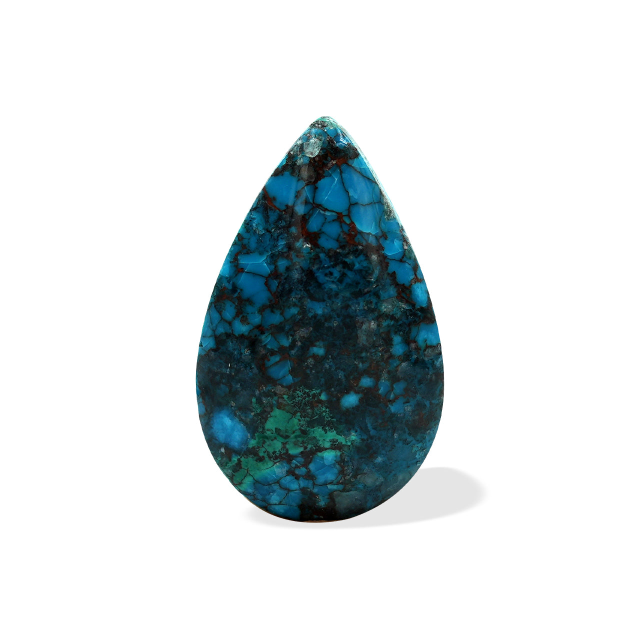 Chile Chrysocolla Pear cabochon 12 x 20mm