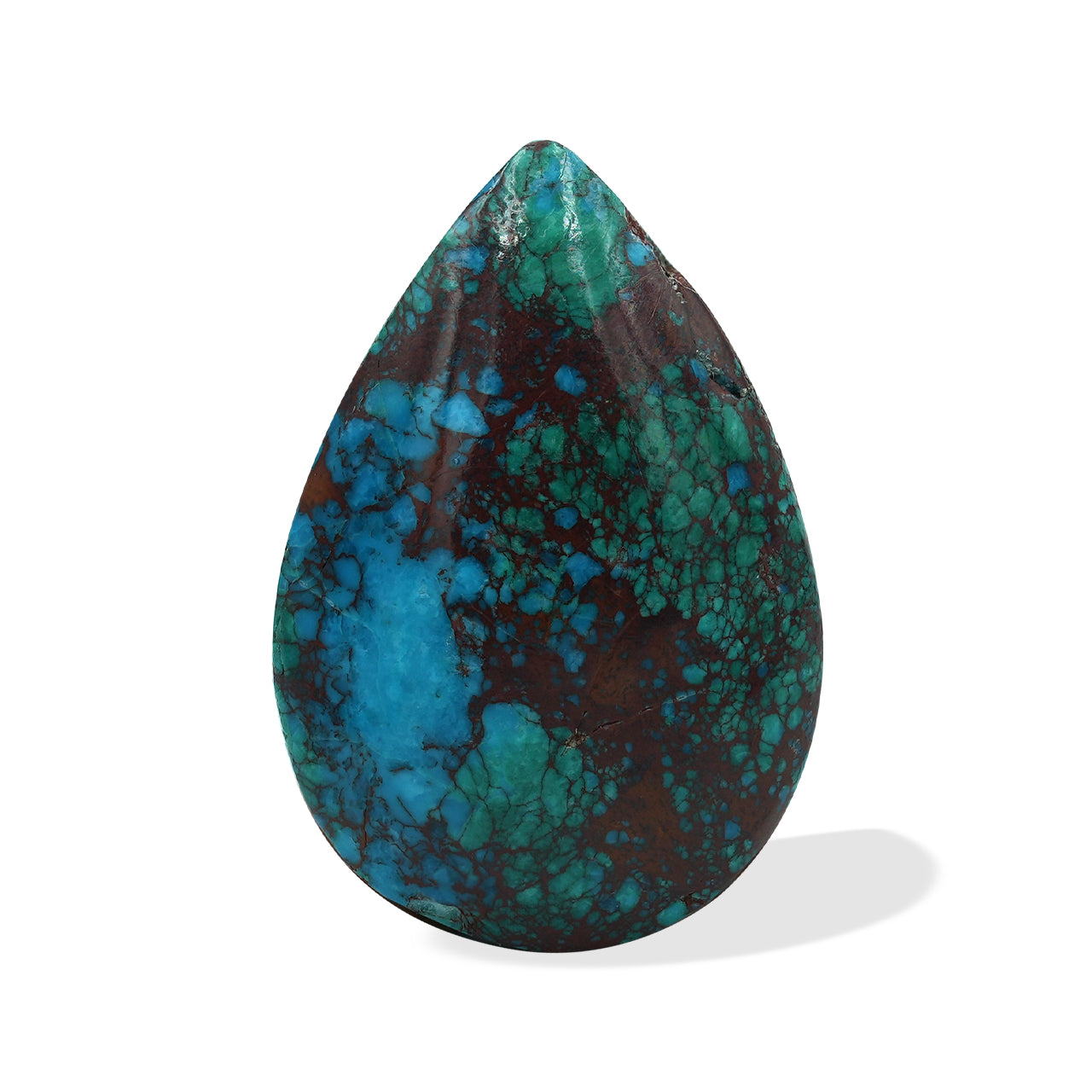 Chile Chrysocolla Pear cabochon 16 x 22mm