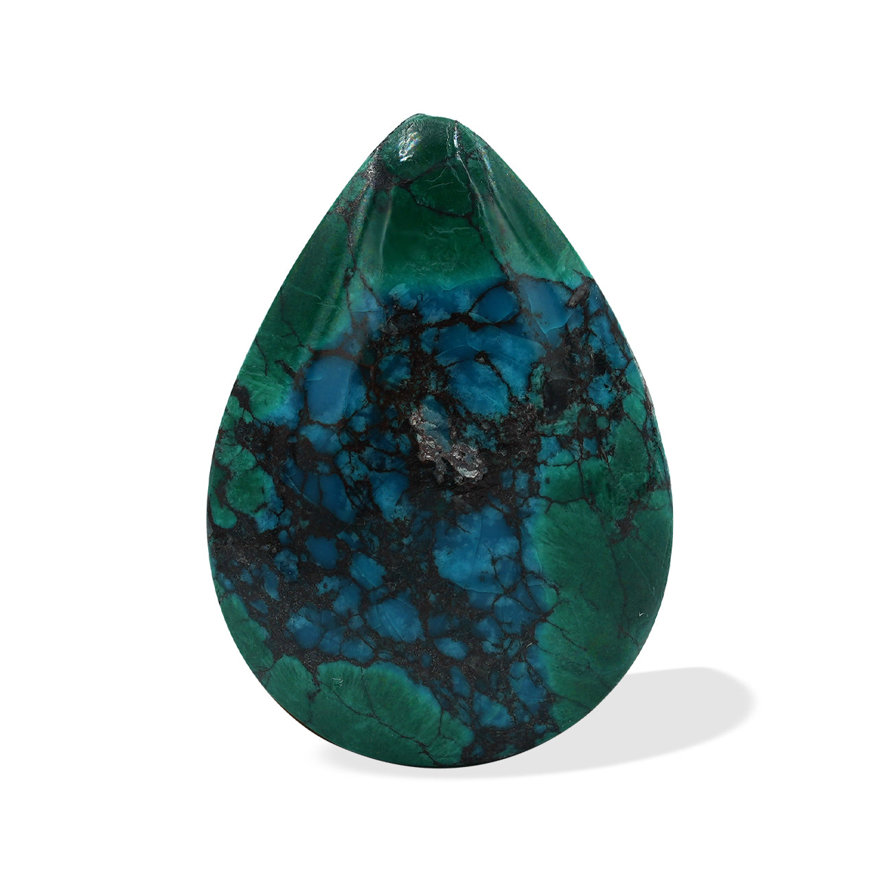 Chile Chrysocolla Pear cabochon 16 x 22mm