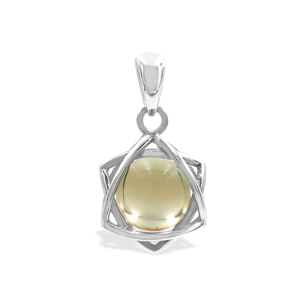 Citrine Hexagonal Star Cage