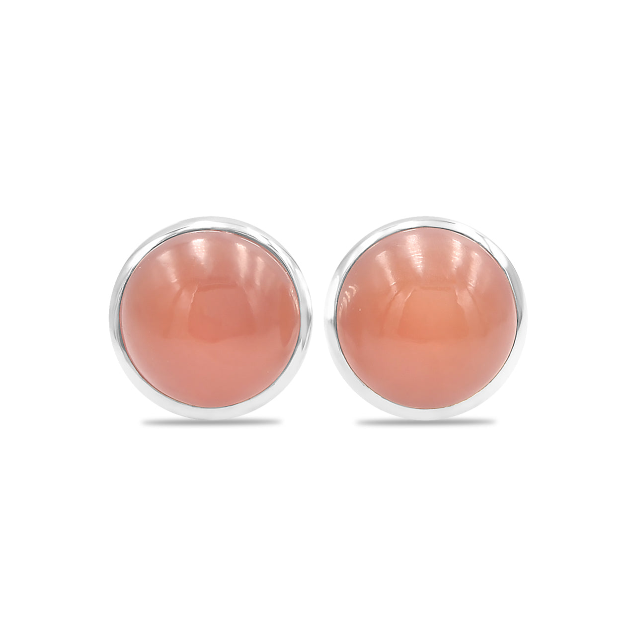 Carnelian Post Style Earring Round 9mm