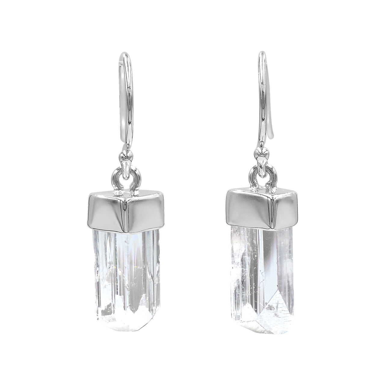 Danburite Crystal Drop Earrings