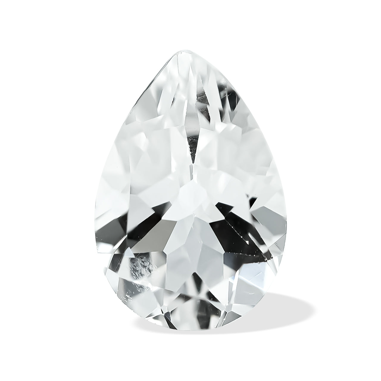 Danburite faceted pear 12 x 18mm