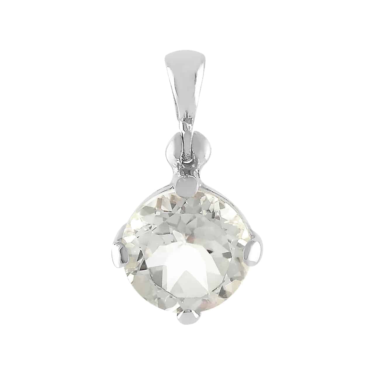 Danburite Round Faceted Pendant