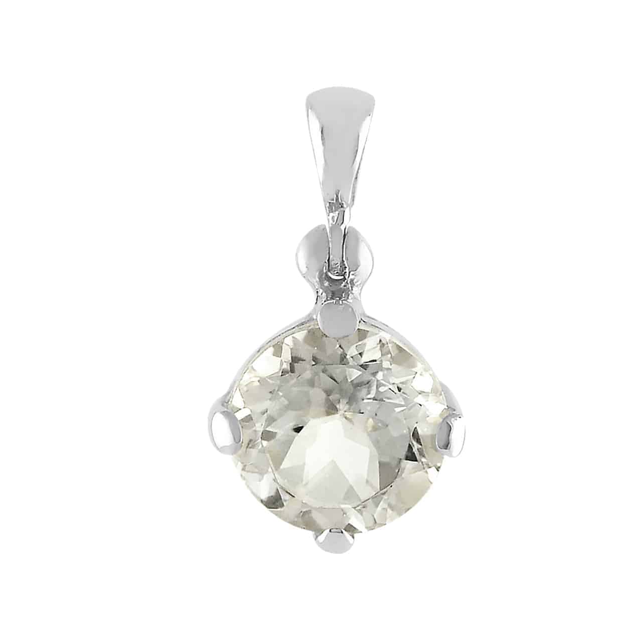 Danburite Round Faceted Pendant