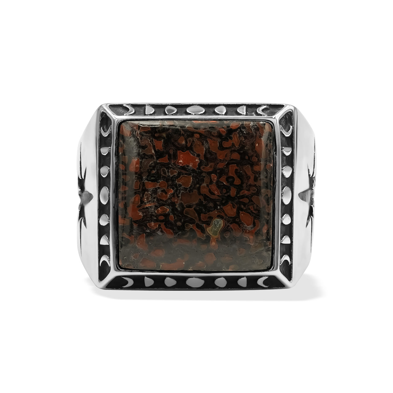 Men's Ring Dinosaur Bone Square Shaped