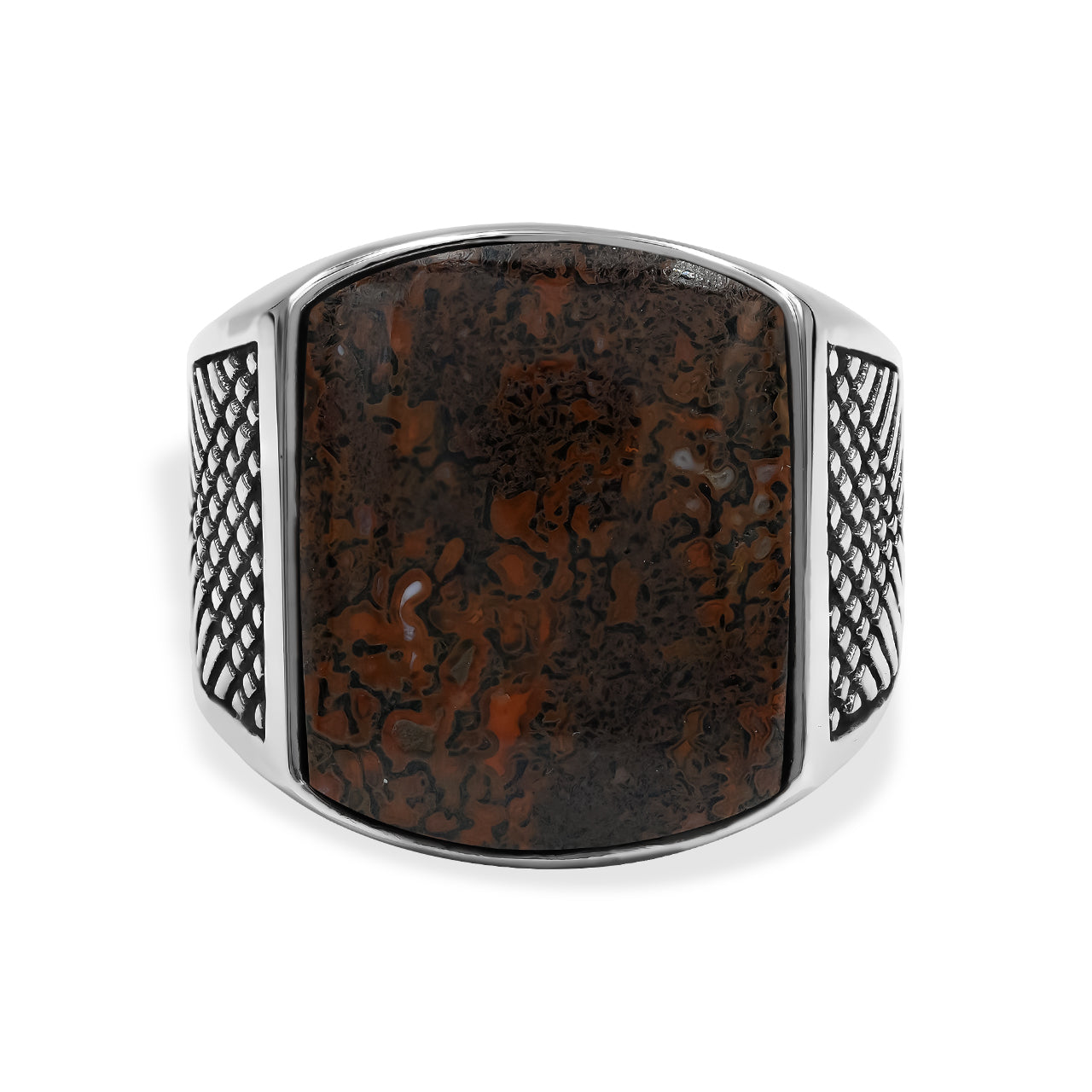 Men's Ring Dinosaur Bone Shield Shaped