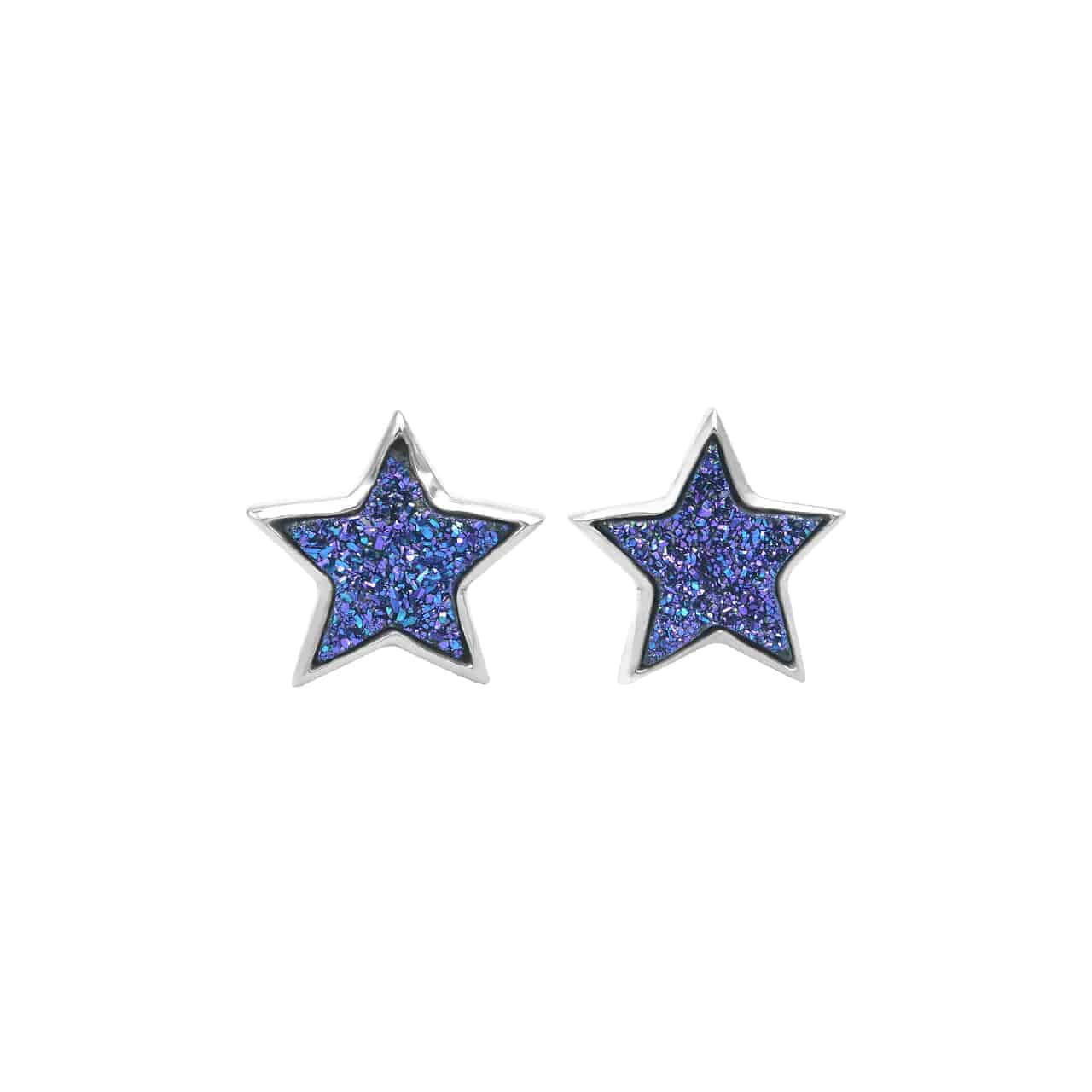 The Sparkling Drusy Star Shaped Post Style Earrings