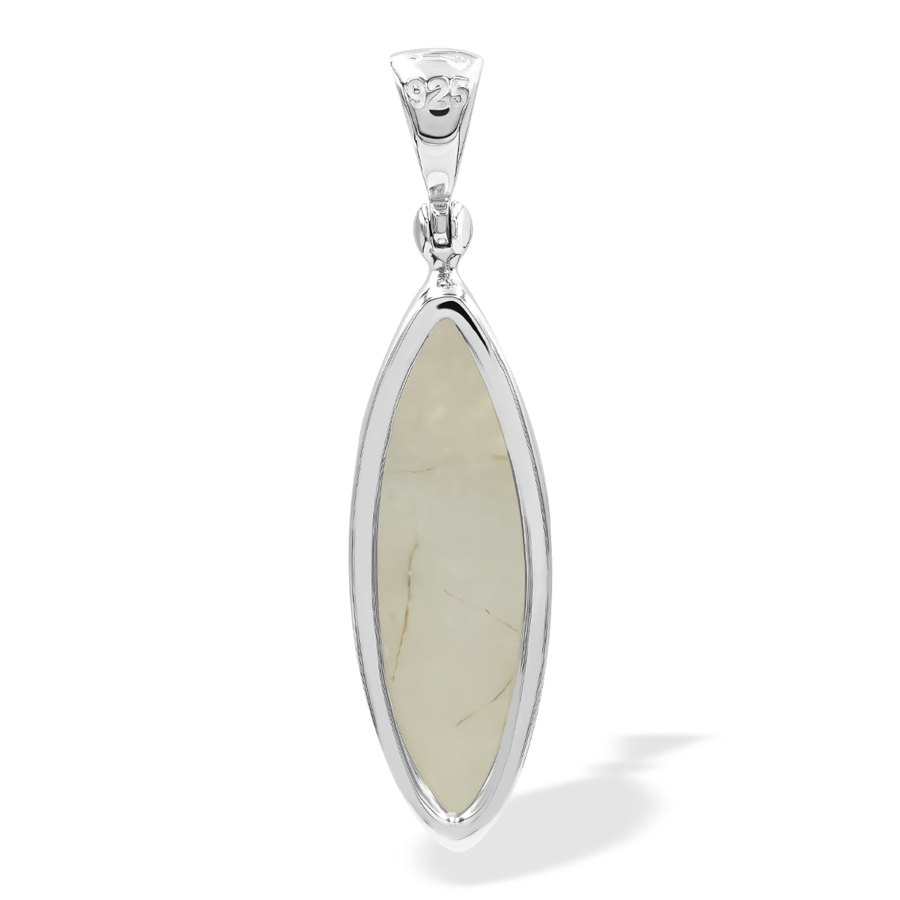 Quartz Drusy Marquise Shaped Pendant