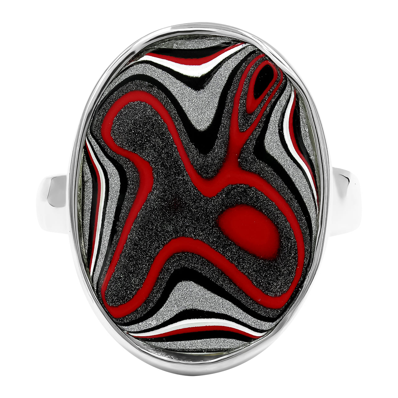 CFDTRI003.1Fordite Oval Shape Ring