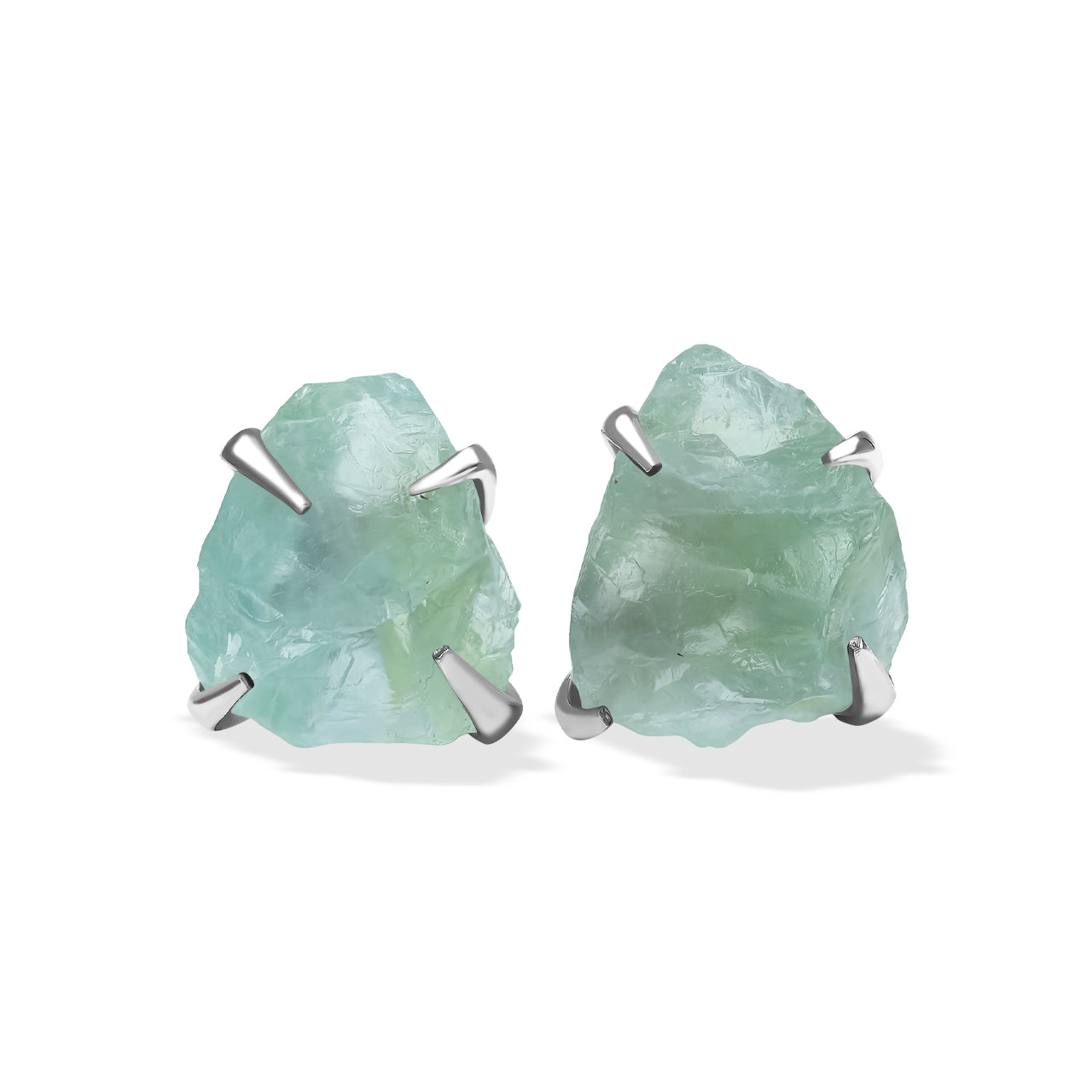 Fluorite Post Style Earring 0.48 inch