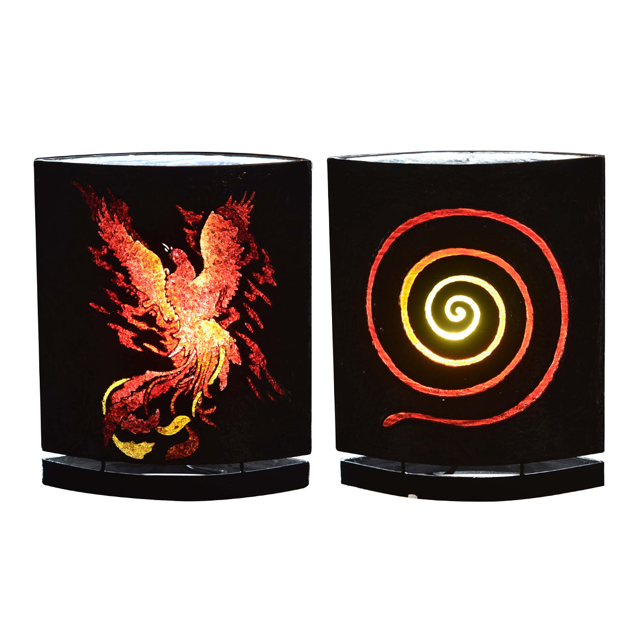 Gemstone Phoenix Motif Table Lamp