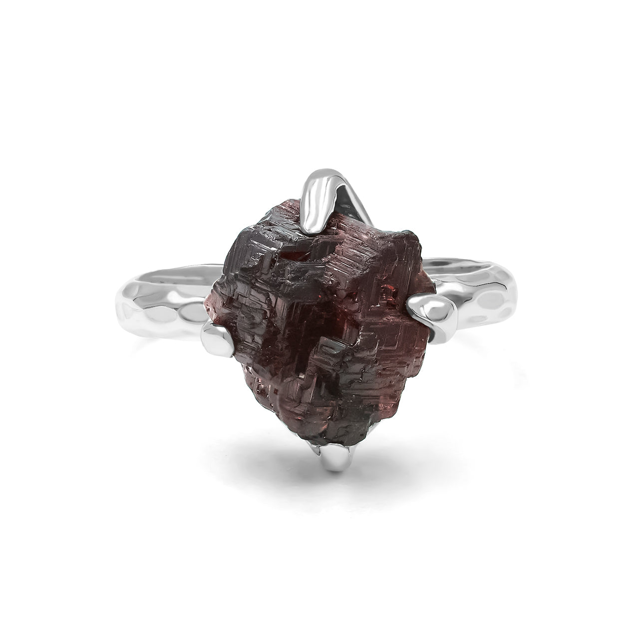 Dazzling Garnet Crystal Prong Set Ring