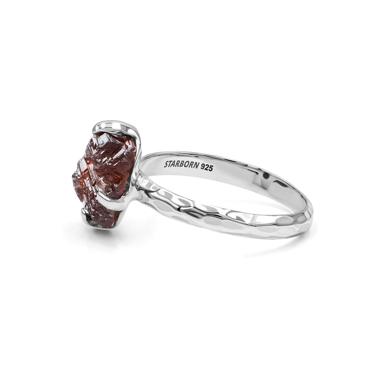 Dazzling Garnet Crystal Prong Set Ring