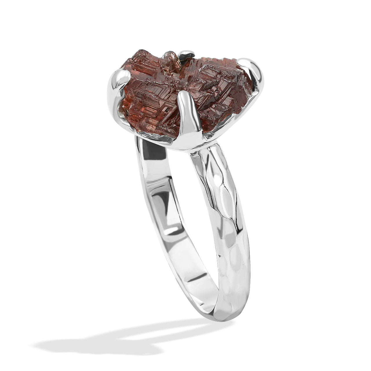 Dazzling Garnet Crystal Prong Set Ring