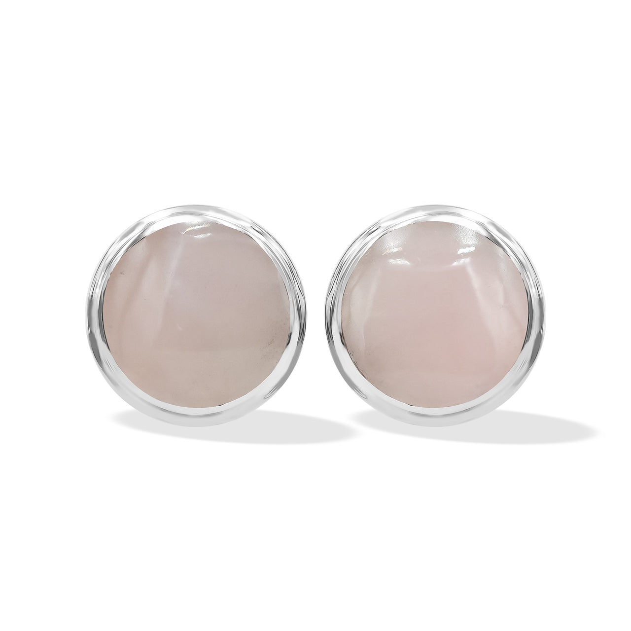 Guava Quartz Post Earrings 8mm