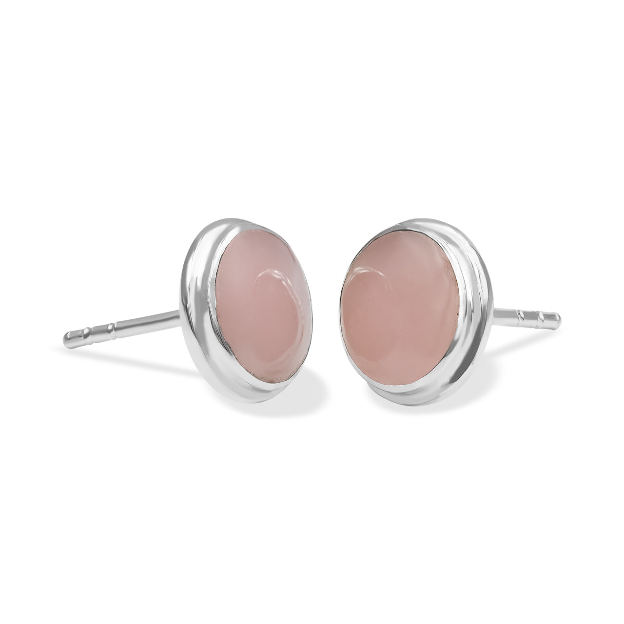 Guava Quartz Post Earrings 8mm