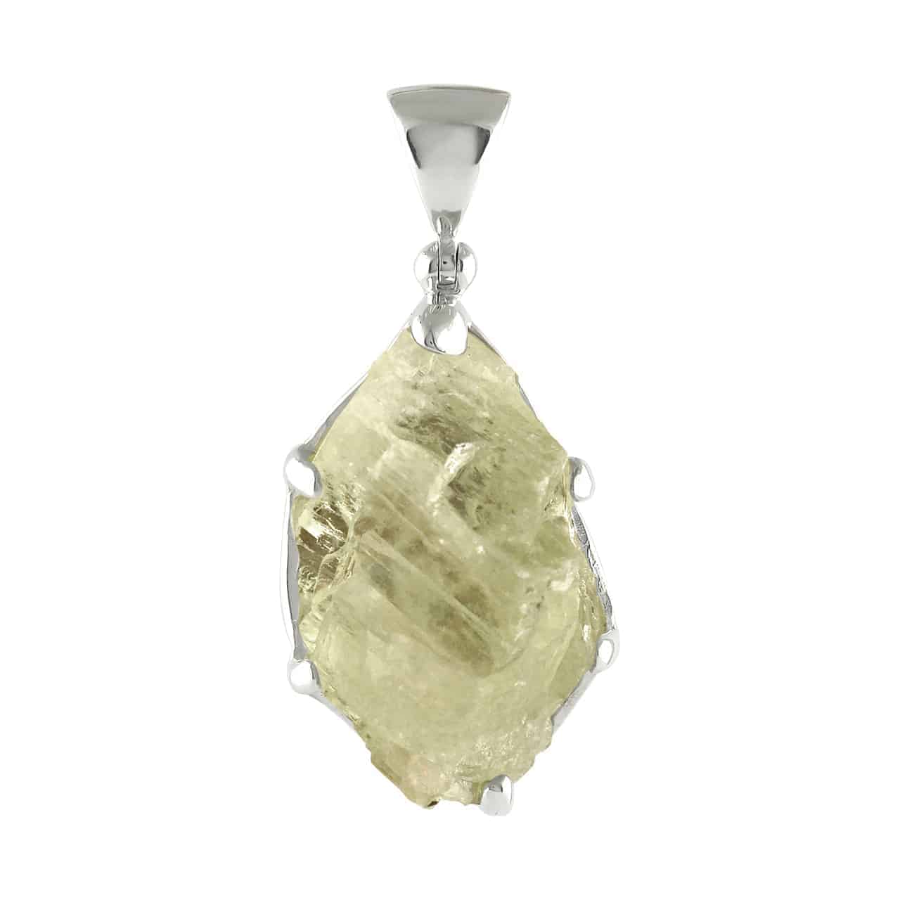 Hiddenite Crystal Prong Set Pendant