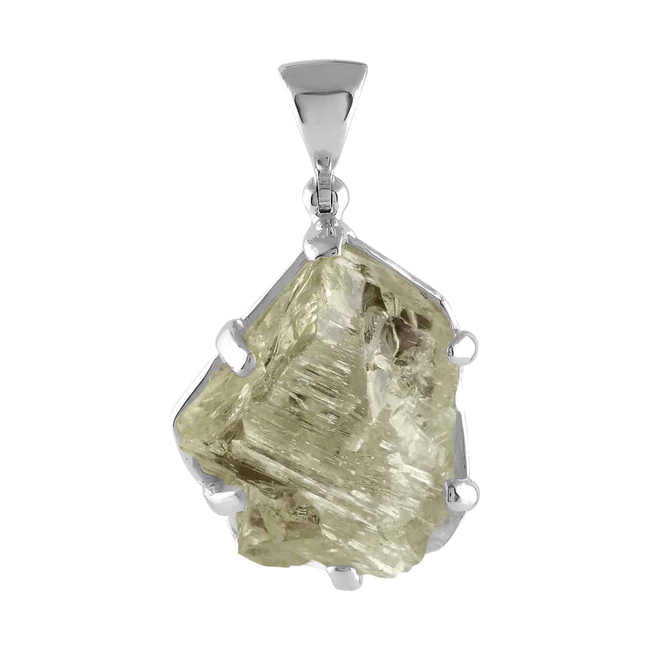 Hiddenite Crystal Prong Set Pendant