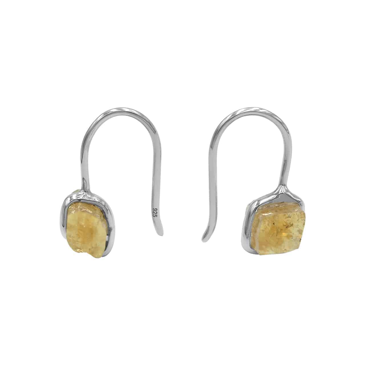 Imperial Topaz Crystal Sterling Silver Drop Earrings