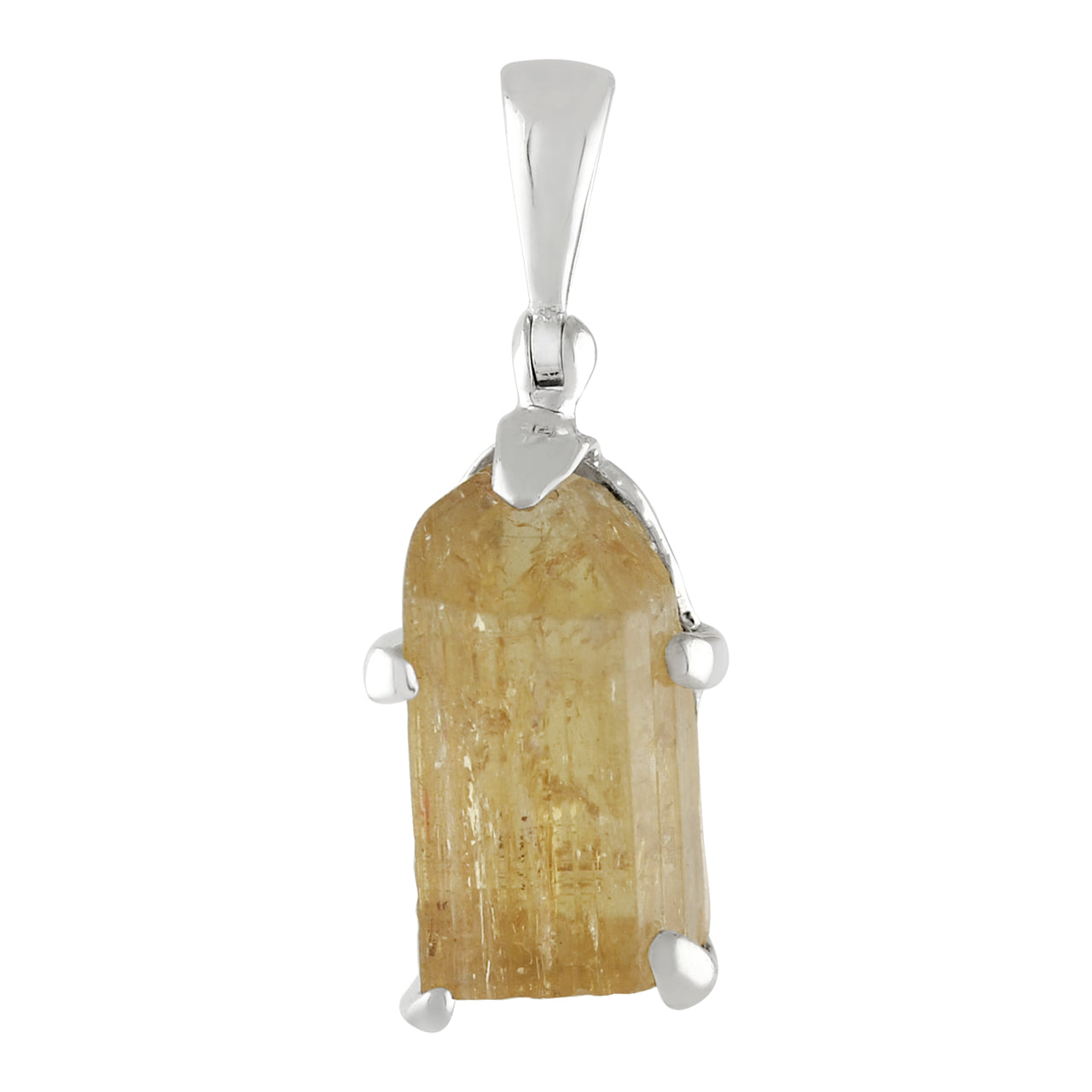 Imperial Topaz Crystal Prong Set Pendant