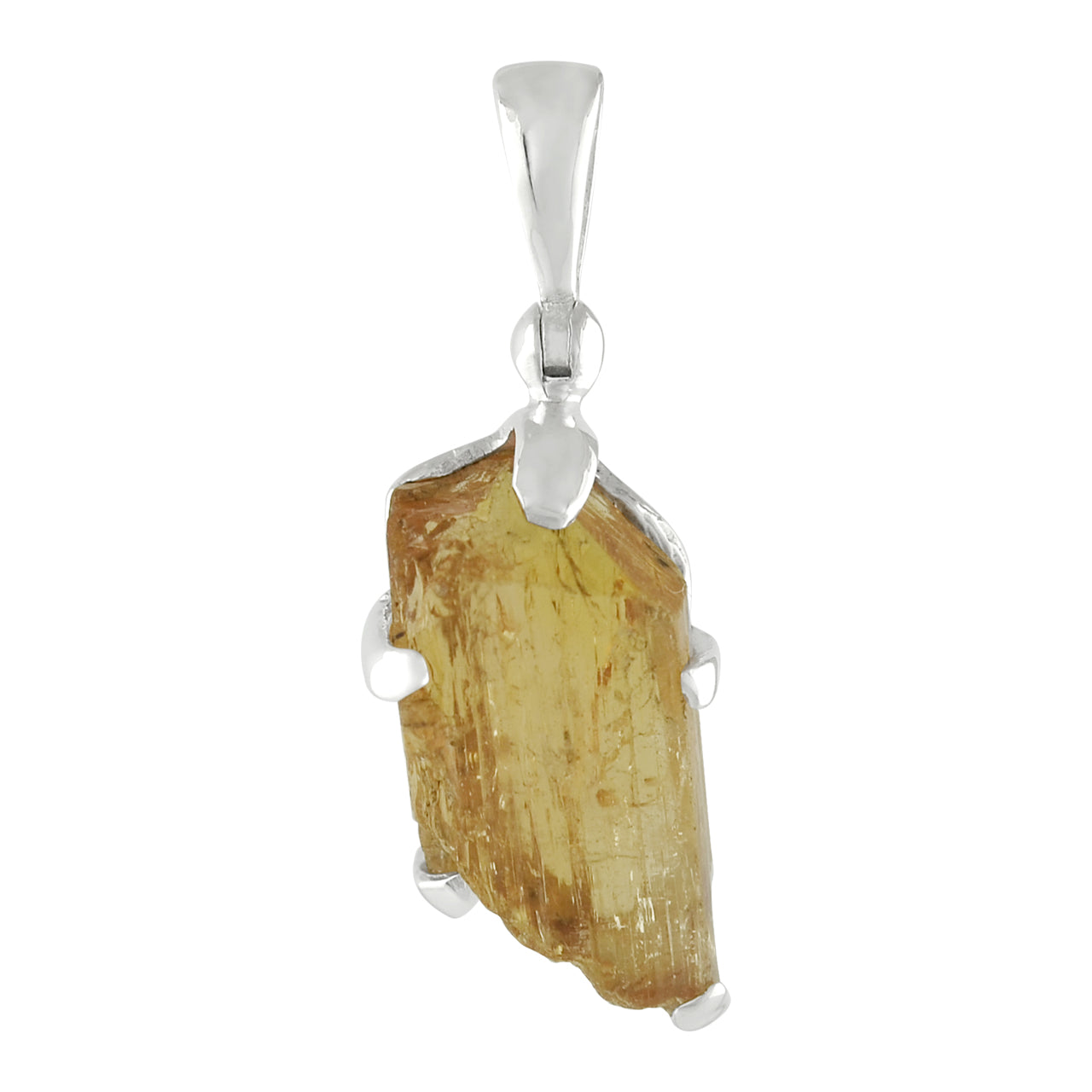 Imperial Topaz Crystal Prong Set Pendant