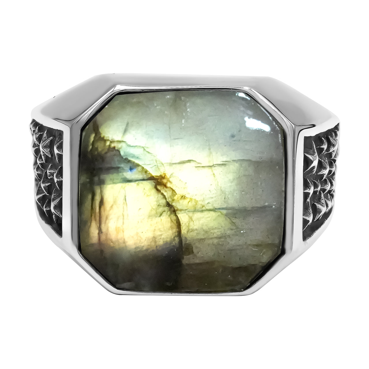 Labradorite Octagonal Ring