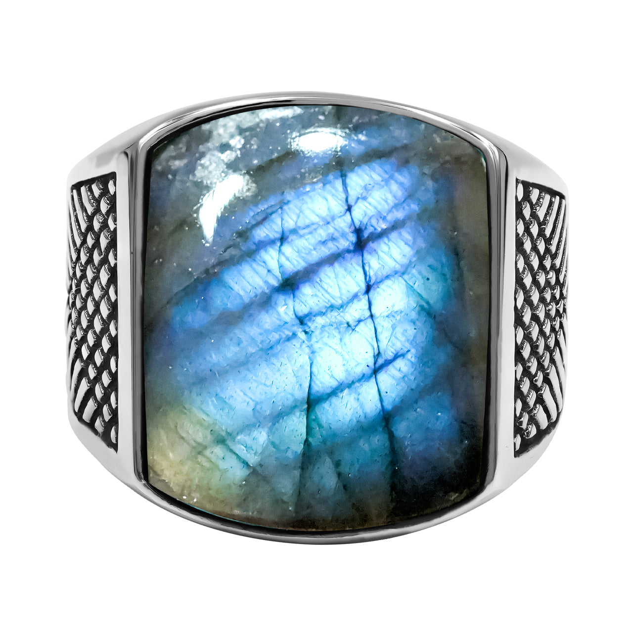 Labradorite Cushion Shaped Ring