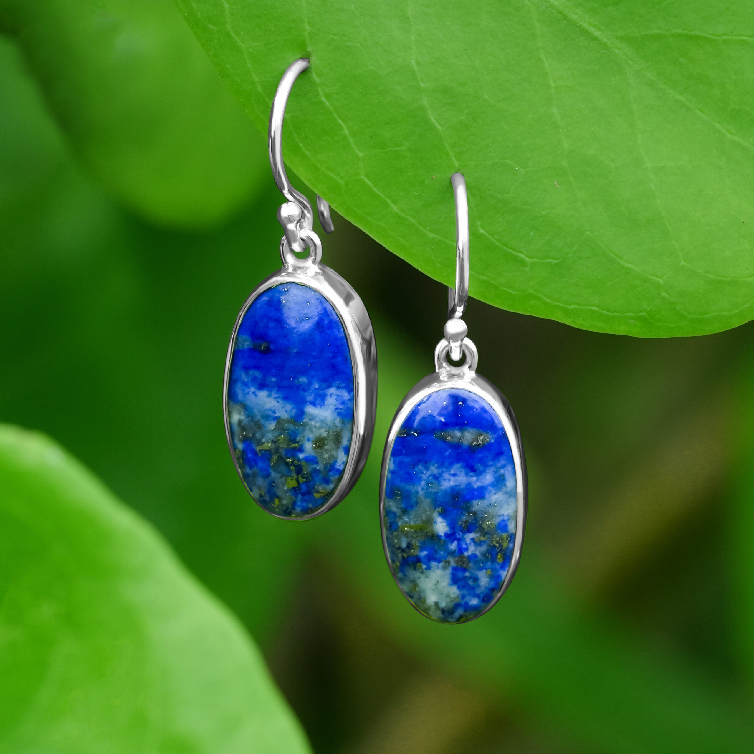 Lapis Lazuli Oval Earrings