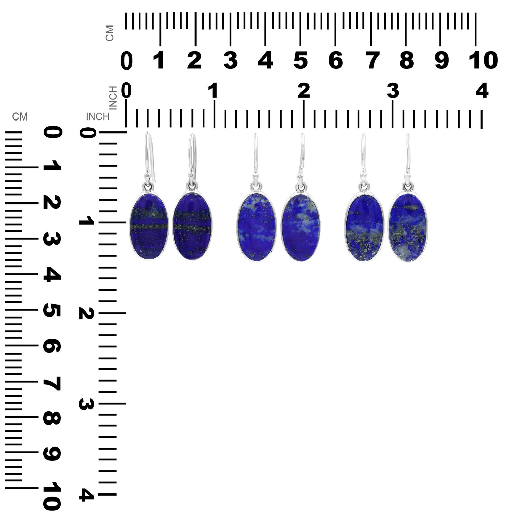 Lapis Lazuli Oval Earrings